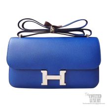 Hermes Constance Elan 25 Bag 7t Blue Eletric Epsom PHW