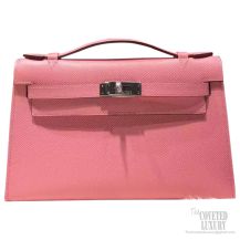 Hermes Kelly 25 Handbag 7F Blue Paon And 3Q Rose Sakura Chevere GHW