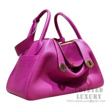 Hermes Lindy 30 Bag L3 Rose Purple Clemence GHW