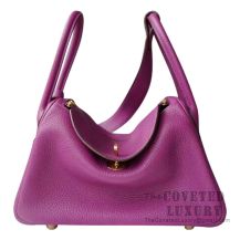 Hermes Lindy 30 Bag P9 Anemone Clemence GHW