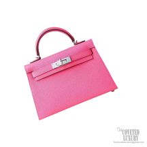 Hermes Mini Constance 18 Bag 8W Rose Azalee Epsom GHW