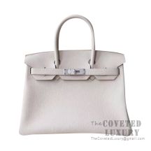 Hermes Birkin 30 Bag cc10 Craie Togo Calfskin GHW