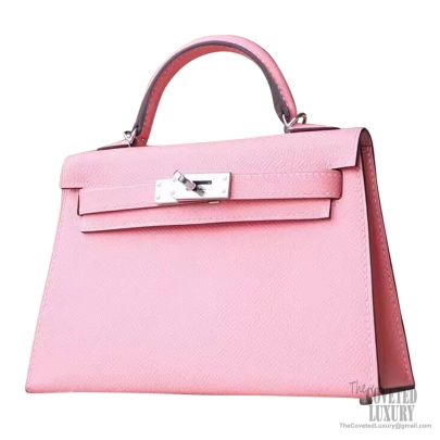 Hermès Kelly Pochette Rose Confetti - Epsom Leather PHW