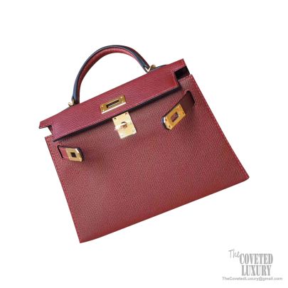 HERMES Jypsiere 34 Rouge Togo Leather Bag, Luxury, Bags & Wallets on  Carousell