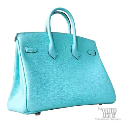 Hermes Birkin Size 30 Blue Atoll Togo Leather