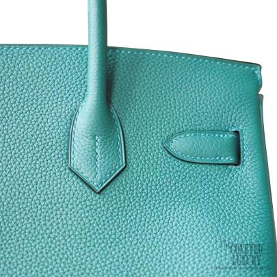 Hermes Birkin 30cm Bag Togo Calfskin Leather Palladium Hardware, Malachite  Z6 - SYMode Vip
