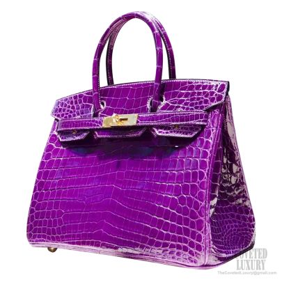 Hermes Birkin 30 Purple Crocodile Handbags  Hermes birkin, Crocodile  handbags, Birkin