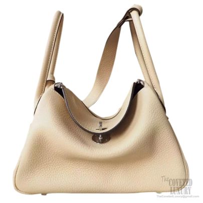 Hermes 30cm Parchemin Clemence Leather Lindy Bag - Yoogi's Closet