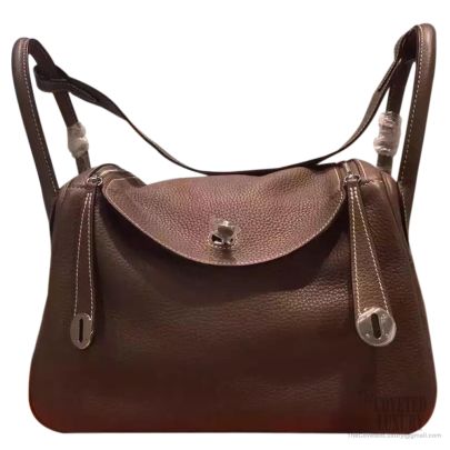HERMES Taurillon Clemence Lindy 26 Etoupe 744501