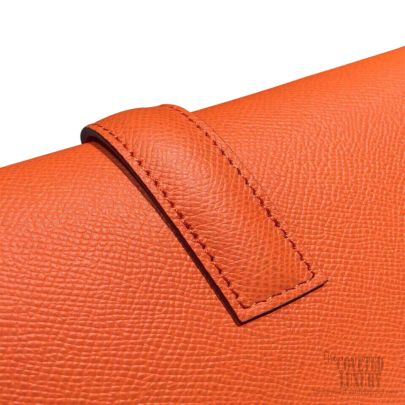 Hermes, Bags, Hermes Classic Orange Epson Jige Clutch Pm