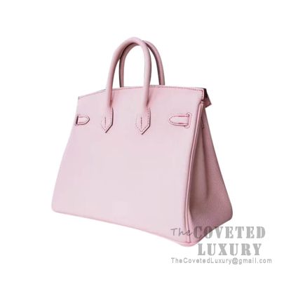 Hermes Birkin 25 Handbag 89 Noir And Q5 Rouge Casaque And 3Q Pink Sakura  Epsom GHW