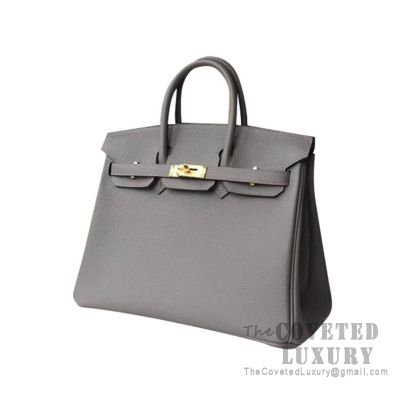 Hermes Gray Gris Asphalte Togo GHW Birkin 30 Handbag Bag Kelly