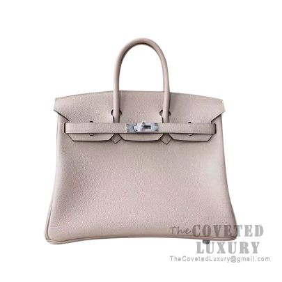 Hermes Birkin Womens Handbags, Grey, 25