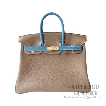 Hermès Vintage - Togo Birkin 25 - Blue - Leather Handbag - Avvenice