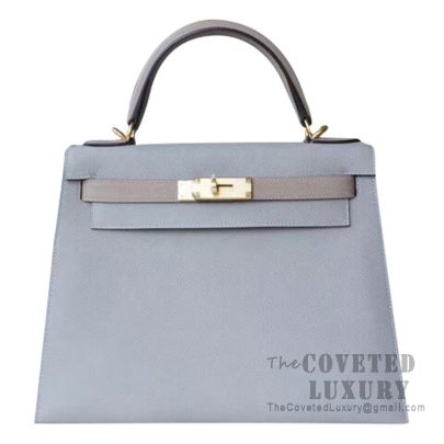 Hermes Gris Mouette Epsom Constance Mini 18 Handbag Bag Kelly