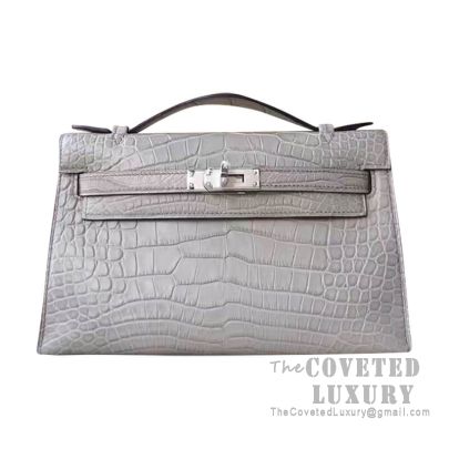 Hermès Kelly Sellier Mini II Rose Extreme Lisse Crocodile Alligator PHW  from 100% authentic materials!