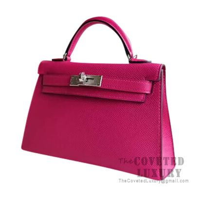Replica Hermes Kelly Mini II Sellier Handmade Bag In Rose Sakura Epsom  Calfskin