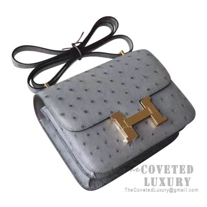 Hermès Hermes bag Constance 18 Gray Seagull Grey Leather ref.100845 - Joli  Closet