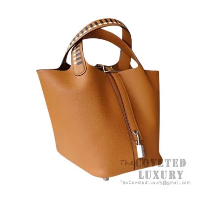 Replica Hermes Picotin Lock 18 Bag In Orange Clemence Leather