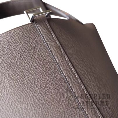 Hermes Kelly 25 Handbag M8 Gris Asphalt Epsom SHW