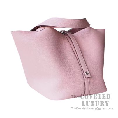 Hermès Rose Sakura Clémence Picotin Lock 18