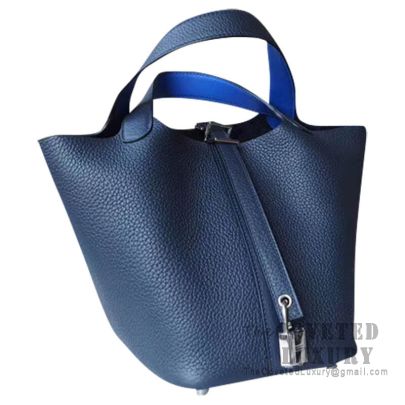 navy blue hermes bag