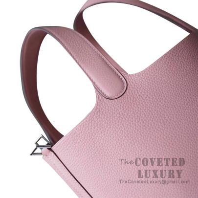 Hermes Rose Sakura Pink Picotin Lock 18 PM Hardware Handbag Bag