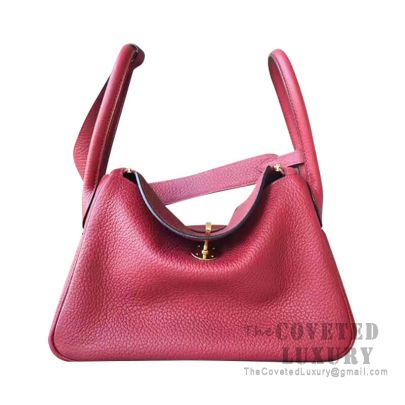 Replica Hermes Lindy Mini Bag In Red Clemence Leather GHW