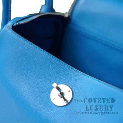 Hermès Swift Tressage Lindy 30 - Blue Handle Bags, Handbags - HER544533